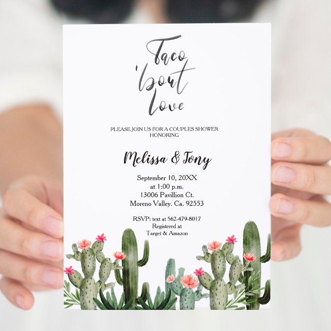 Invitación Taco 'bout Love Mexican Fiesta Couples Shower (Subido por el creador)