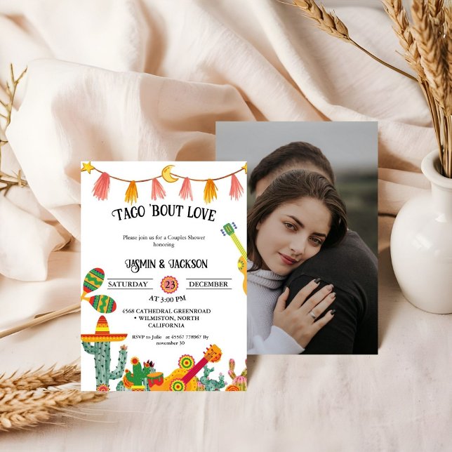 Invitación Taco 'Bout Love Parejas Ducha Cactus (Subido por el creador)