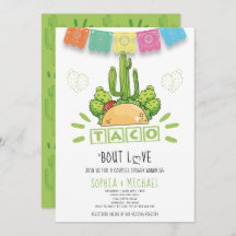 Taco 'Bout Love Parejas Engagement Fiesta Moderno
