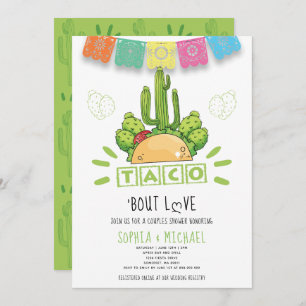 Invitación Taco 'Bout Love Parejas Engagement Fiesta Moderno