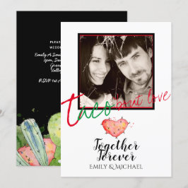 Invitación Taco Bout Love Photo Fiesta Wedting