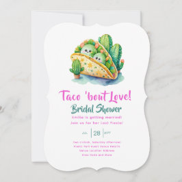 Invitación Taco 'Bout Love! Última ducha de novia Fiesta