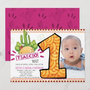 Invitación Taco Bout One   Primera foto de Fiesta de Cumpleañ