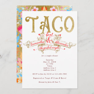 Invitación Taco Bout Pareja Perfecta Amor Fiesta Ducha Pareja