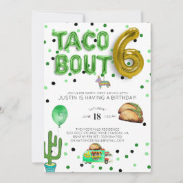 Invitación Taco Bout Six | Sexto cumpleaños