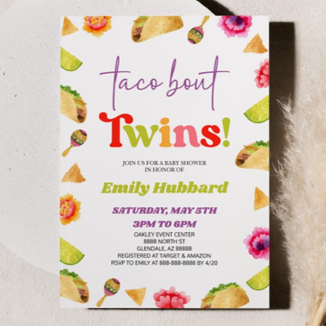 Invitación ¡Taco Bout Twins! Fiesta Baby Shower (Subido por el creador)