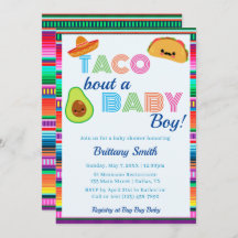 Taco Bout un niño pequeño Fiesta Stripe Baby Showe