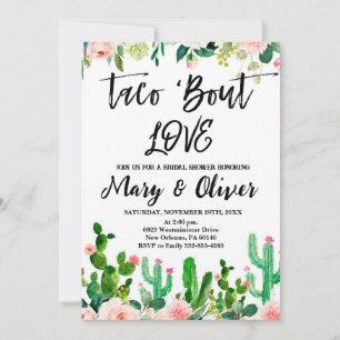 Invitación Taco Bridal Shower Invite, Taco ‘Bout LOVE