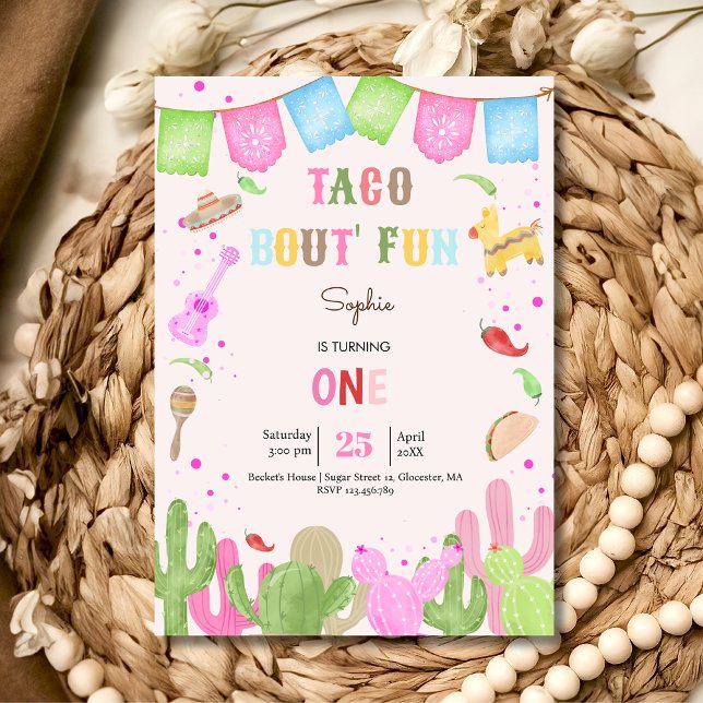 Invitación Taco de diversión fiesta mexicana primer cumpleaño (Subido por el creador)