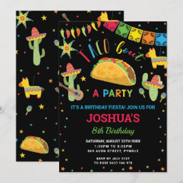 Invitación Taco 'Fuera un Fiesta Fiesta Cumpleaños