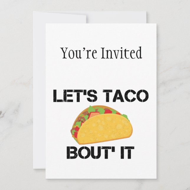Invitación Taco lo saco (Anverso)