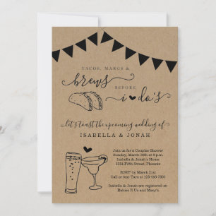 Invitación Taco Marg se prepara antes de la ducha de novia de