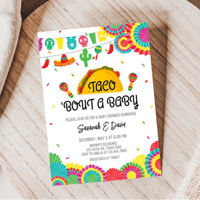 Invitación Taco mexicano 'Bout A Baby Shower (Cinco de Mayo Baby Shower Invitation)