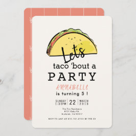 Invitación Taco por el cumpleaños de la Fiesta Fiesta