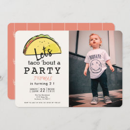 Invitación Taco por foto de Fiesta Fiesta Cumpleaños