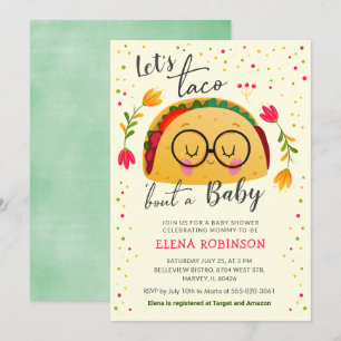 Invitación Taco por una hielera de Baby Shower