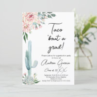 Taco Rosa Floral Sobre Grado, Graduación