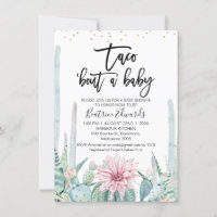 Taco rosa verde azul sobre un bebé Baby Shower