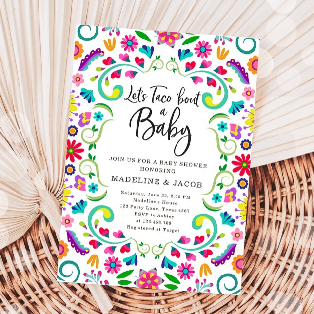 Invitación Taco sobre el Baby Fiesta Baby Shower mexicano (Subido por el creador)