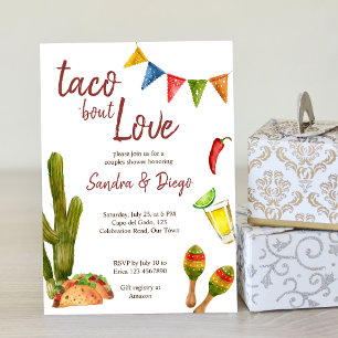 Invitación Taco sobre parejas de amor ducha Fiesta mexicana