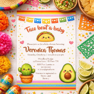 Invitación Taco sobre un Baby Shower