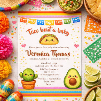 Invitación Taco sobre un Baby Shower