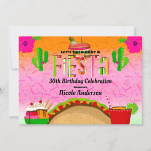 Invitación Taco Sobre Una Fiesta Tacos Margaritas Fiesta De C