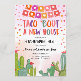 Invitación Taco sobre una nueva casa Fiesta calentadora Fiest