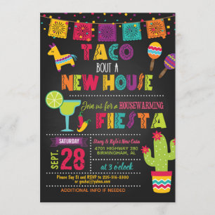 Invitación Taco sobre una nueva casa para calentarse