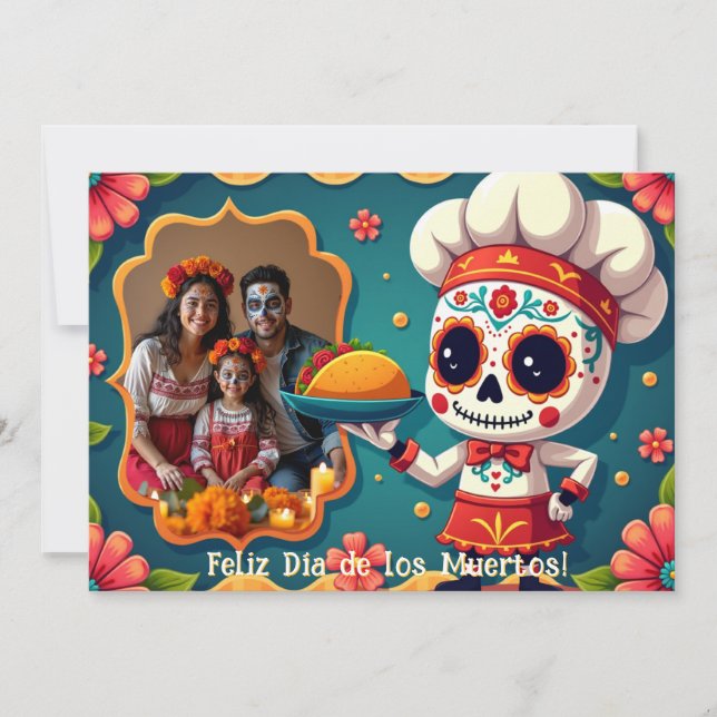 Invitación 💀 Taco ‘Tarjeta de saludo Til Tombstone (Anverso)
