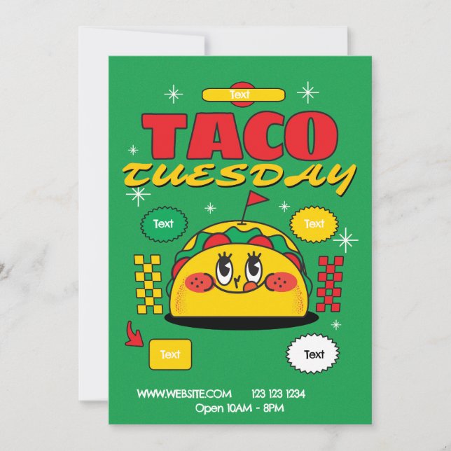 Invitación Taco Tuesday Flyer (Anverso)