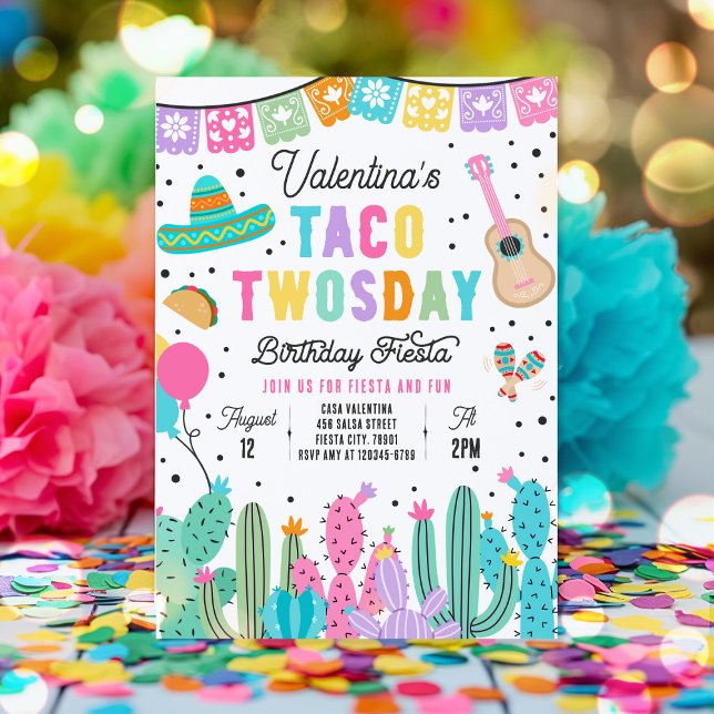 Invitación Taco Twosday Fiesta de cumpleaños 2.º Fiesta de cu (Subido por el creador)