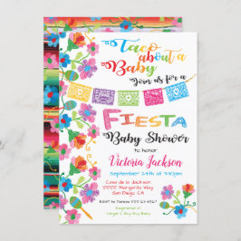 Invitación Taco'about una fiesta de bebé mexicana