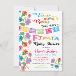 Invitación Taco'about una fiesta de bebé mexicana