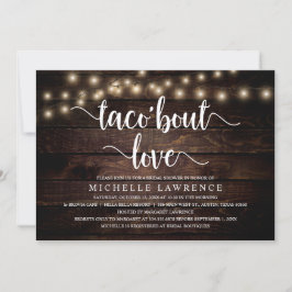 Invitación Taco'bout Love, celebración de la ducha de novias 