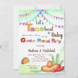 Invitación Taco'bout un tema de la Fiesta del Bebé