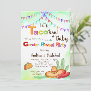 Invitación Taco'bout un tema de la Fiesta del Bebé