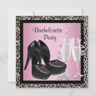Invitación Tacones altos de champán para despedida de soltera