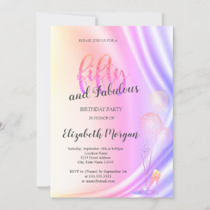 Invitación Tacones altos de purpurina violetas elegantes Cump