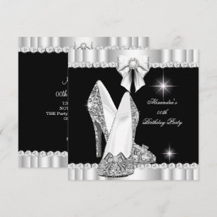 Invitación Tacones Altos Elegantes Brillantes Glamurosos Plat