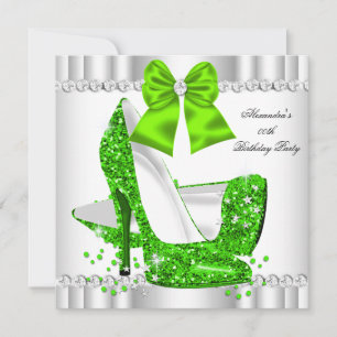Invitación Tacones Altos Elegantes Brillantes Lima Glamour Bl