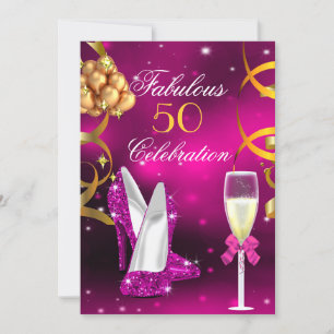 Invitación Tacones altos fabulosos de 50 oro rosa champán par