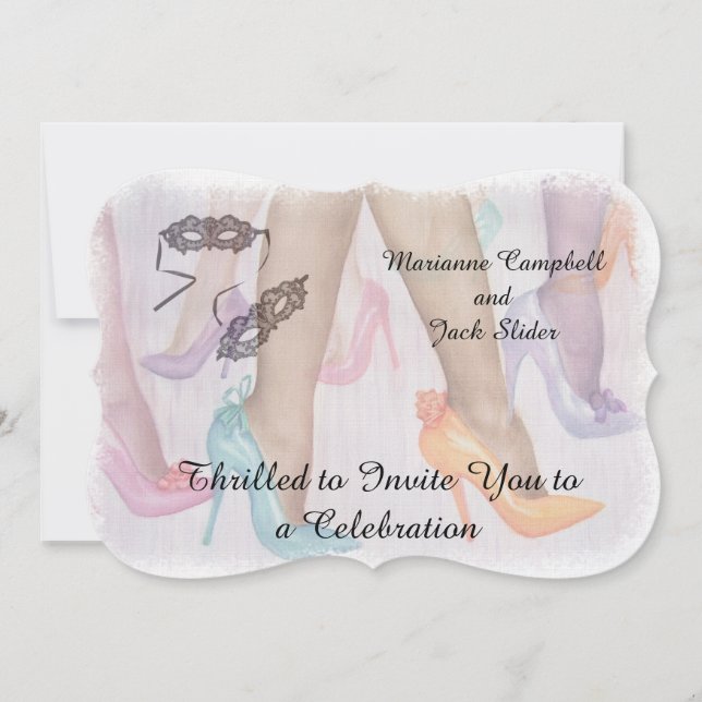 INVITACIÓN TACONES ALTOS PRECIOSOS PERSONALIZABLES (Anverso)