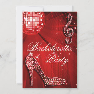 Invitación Tacones de brillo Bola de Discoteca de Fiesta de S