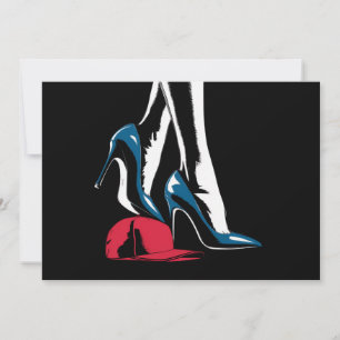 Invitación Tacones de Kamala Harris pisando sombrero Maga