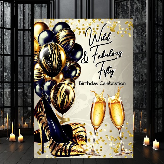 Invitación Tacones Fabulous Tiger Champán Cumpleaños (Subido por el creador)