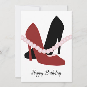 Invitación Tacones Monos Perlas Fashionista Mujer