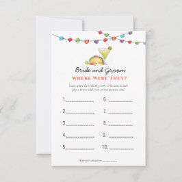 Invitación Tacos & Tequila "¿Dónde estaban ellos?" Juegos de 