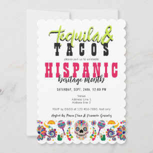 Invitación Tacos Tequila Margaritas Fiesta del Patrimonio His