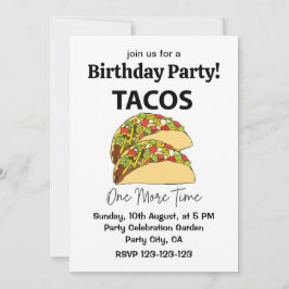 Invitación Tacos una vez más comida mexicana Taco cumpleaños